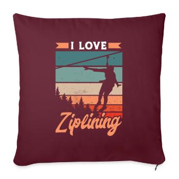 J’adore la tyrolienne Tyrolienne Sport - Housse de coussin décorative 45 x 45 cm - bordeaux - Devant