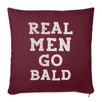 Être chauve avec une barbe Papa chauve - Housse de coussin décorative 45 x 45 cm - bordeaux - Devant