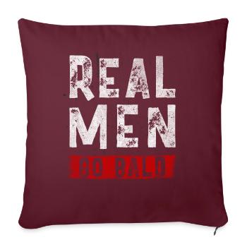 Être chauve avec une barbe Papa chauve - Housse de coussin décorative 45 x 45 cm - bordeaux - Devant