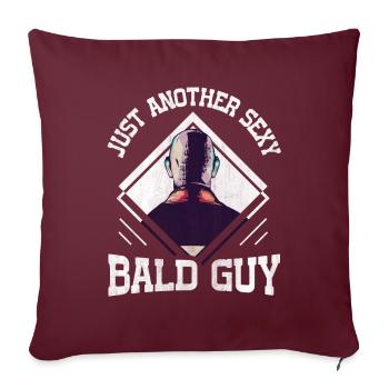 Être chauve avec une barbe Papa chauve - Housse de coussin décorative 45 x 45 cm - bordeaux - Devant