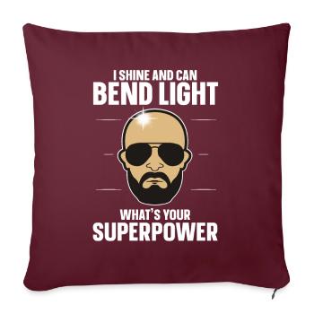 Être chauve avec une barbe Papa chauve - Housse de coussin décorative 45 x 45 cm - bordeaux - Devant