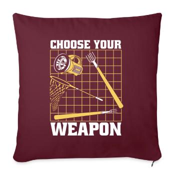 Choose Your Weapon Kaulquappe Laubfrosch Kröte - Sofakissenbezug 45 x 45 cm - Burgunderrot - Vorne
