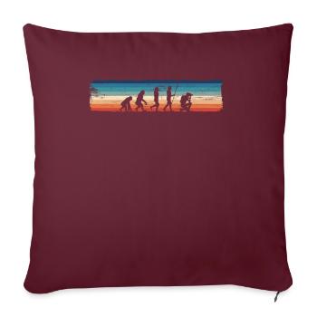 Evolution du photographe — - Housse de coussin décorative 45 x 45 cm - bordeaux - Devant