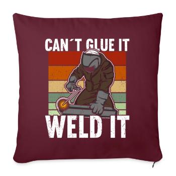 Soudeurs soudeurs - Housse de coussin décorative 45 x 45 cm - bordeaux - Devant