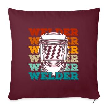 Soudeur Soudeur Soudeur - Housse de coussin décorative 45 x 45 cm - bordeaux - Devant