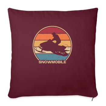 Motoneige Moto motoneige Motoneiges Motoneiges - Housse de coussin décorative 45 x 45 cm - bordeaux - Devant