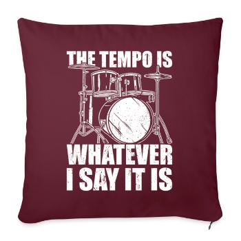 Tambour Batteur Tambour Batteurs - Housse de coussin décorative 45 x 45 cm - bordeaux - Devant