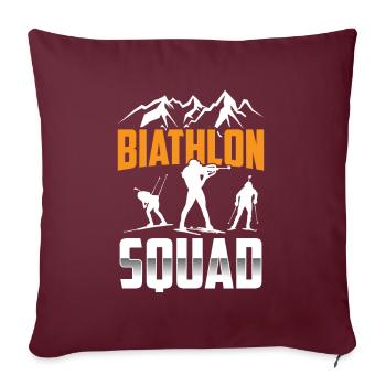 Biathlon Sport d’équipe Biathlète Biathlète Biathlons - Housse de coussin décorative 45 x 45 cm - bordeaux - Devant