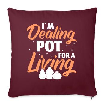 Poterie Töpfern Töpfer Töpferei - Housse de coussin décorative 45 x 45 cm - bordeaux - Devant