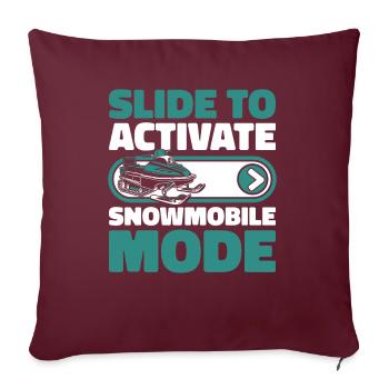 Glisser pour activer le mode motoneige Motoneiges - Housse de coussin décorative 45 x 45 cm - bordeaux - Devant