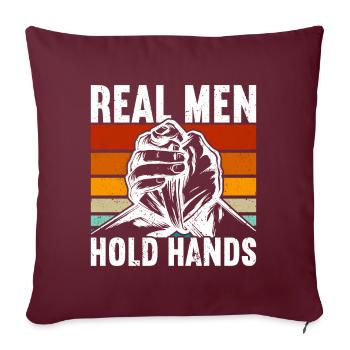 Bras de fer - Housse de coussin décorative 45 x 45 cm - bordeaux - Devant
