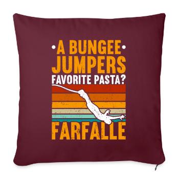 Bungee-Jump Bungee-Jumping - Sofakissenbezug 45 x 45 cm - Burgunderrot - Vorne