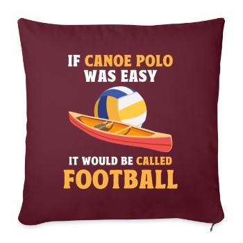 Canoë-polo - Housse de coussin décorative 45 x 45 cm - bordeaux - Devant