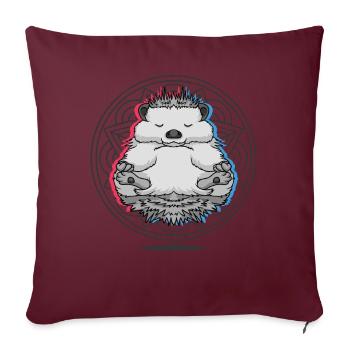 Yoga Hérisson Hérisson Yoga - Housse de coussin décorative 45 x 45 cm - bordeaux - Devant