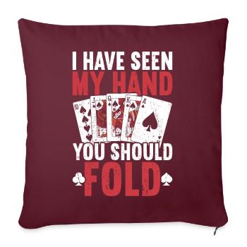 Poker - Housse de coussin décorative 45 x 45 cm - bordeaux - Devant