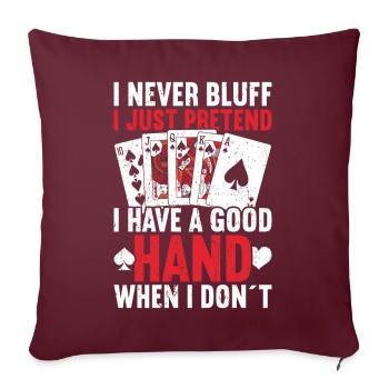 Poker - Housse de coussin décorative 45 x 45 cm - bordeaux - Devant