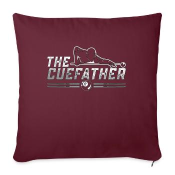 Cue Sports Le Cuefather aime le joueur de billard de snooker - Housse de coussin décorative 45 x 45 cm - bordeaux - Devant