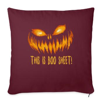 Ceci est Boo Sheet - Housse de coussin décorative 45 x 45 cm - bordeaux - Devant