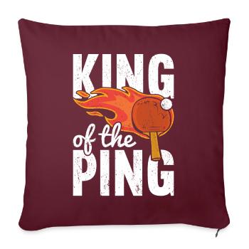 Ping Pong Table Tennis Ping-Pong - Housse de coussin décorative 45 x 45 cm - bordeaux - Devant