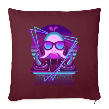 Vaporwave Avocat DJ Bureau Avocat - Housse de coussin décorative 45 x 45 cm - bordeaux - Devant