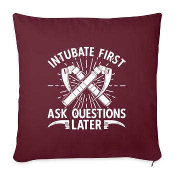 Anesthésiologie Anesthésiste Anesthésiste - Housse de coussin décorative 45 x 45 cm - bordeaux - Devant
