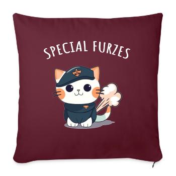 Uniforme militaire général Fart Cat spécial - Housse de coussin décorative 45 x 45 cm - bordeaux - Devant