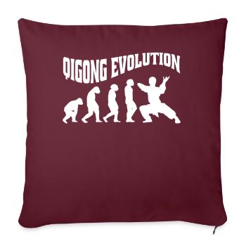 Qi-Gong Chigong Méditation Thaï-Chi Evolution - Housse de coussin décorative 45 x 45 cm - bordeaux - Devant