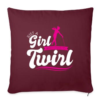 Just A Girl Who Loves To Twirl - Baton Twirler - Sofakissenbezug 45 x 45 cm - Burgunderrot - Vorne