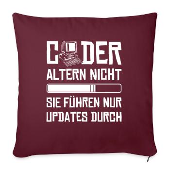 Coder Altern Nicht Developer Softwareingenieur - Sofakissenbezug 45 x 45 cm - Burgunderrot - Vorne