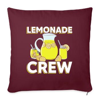 Stand de limonade citron - Housse de coussin décorative 45 x 45 cm - bordeaux - Devant