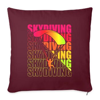 Skydive Freefly Fallschirmspringer Shirt Skydiving - Sofakissenbezug 45 x 45 cm - Burgunderrot - Vorne