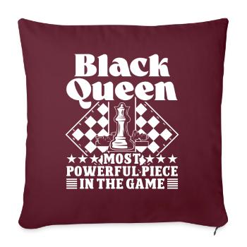 La pièce la plus importante dans la conception du jeu d’échecs - Housse de coussin décorative 45 x 45 cm - bordeaux - Devant