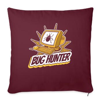 Bug Hunter Softwareingenieur Developer Coder - Sofakissenbezug 45 x 45 cm - Burgunderrot - Vorne