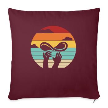 Retro Pizza Plateau Pizza Pizza Four Pizza Lover - Housse de coussin décorative 45 x 45 cm - bordeaux - Devant