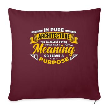 L’architecture dans l’architecture pure La construction - Housse de coussin décorative 45 x 45 cm - bordeaux - Devant