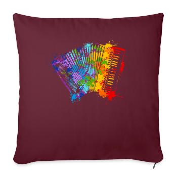 Splash Accordeon Accordonica - Sofa pillowcase 17,3'' x 17,3'' (45 x 45 cm) - burgundy - Front