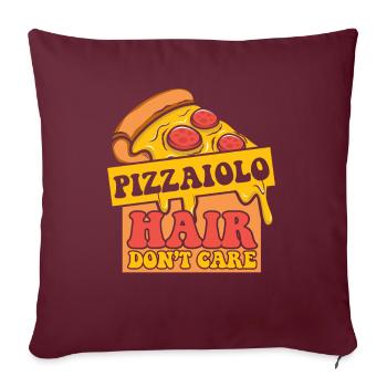 Pizzaiolo Hair Don’t Care Pizza Four Pizza - Housse de coussin décorative 45 x 45 cm - bordeaux - Devant