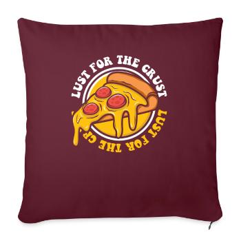 Lust For The Crust Pizza Plateau Pizza Four à pizza - Housse de coussin décorative 45 x 45 cm - bordeaux - Devant