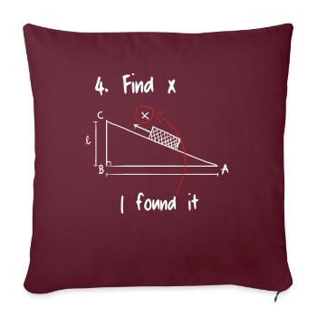 Find X Mathematics Math - Sofakissenbezug 45 x 45 cm - Burgunderrot - Vorne