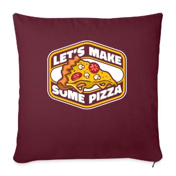 Faisons de la pizza plateau de pizza pizza pizza four pizza - Housse de coussin décorative 45 x 45 cm - bordeaux - Devant