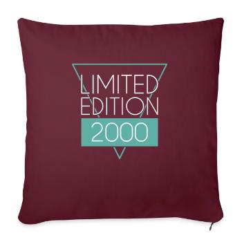 Édition limitée 2000 - Housse de coussin décorative 45 x 45 cm - bordeaux - Devant