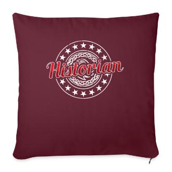 Historien Histoire Professeur d’histoire - Housse de coussin décorative 45 x 45 cm - bordeaux - Devant