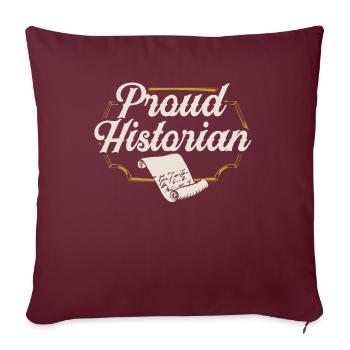 Fier historien Histoire - Housse de coussin décorative 45 x 45 cm - bordeaux - Devant