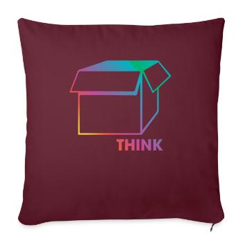 Think Outside The Box Mindset Über den Tellerrand - Housse de coussin décorative 45 x 45 cm - bordeaux - Devant