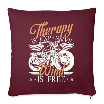 Drôle de moto moto - Housse de coussin décorative 45 x 45 cm - bordeaux - Devant