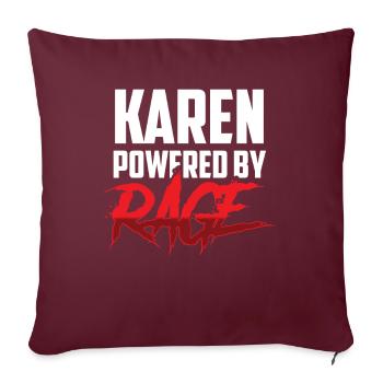 Karen poussée par la colère Drôle Les mèmes de Karen - Housse de coussin décorative 45 x 45 cm - bordeaux - Devant