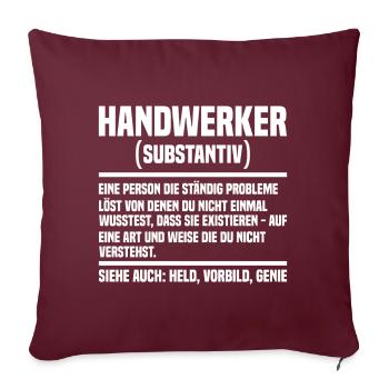 Handwerker - Sofakissenbezug 45 x 45 cm - Burgunderrot - Vorne