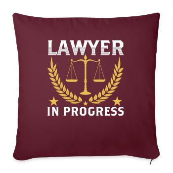 Avocat Travaux en cours Avocat Avocat Droit - Housse de coussin décorative 45 x 45 cm - bordeaux - Devant