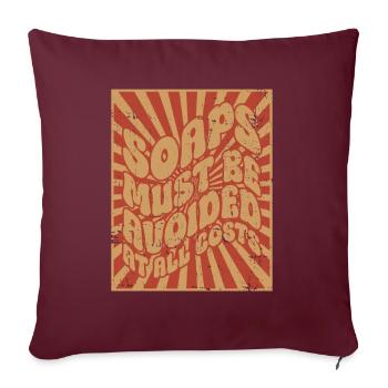 Les savons doivent être évités - costume hippie - Housse de coussin décorative 45 x 45 cm - bordeaux - Devant