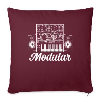 Synthétiseur musical électronique modulaire - Housse de coussin décorative 45 x 45 cm - bordeaux - Devant